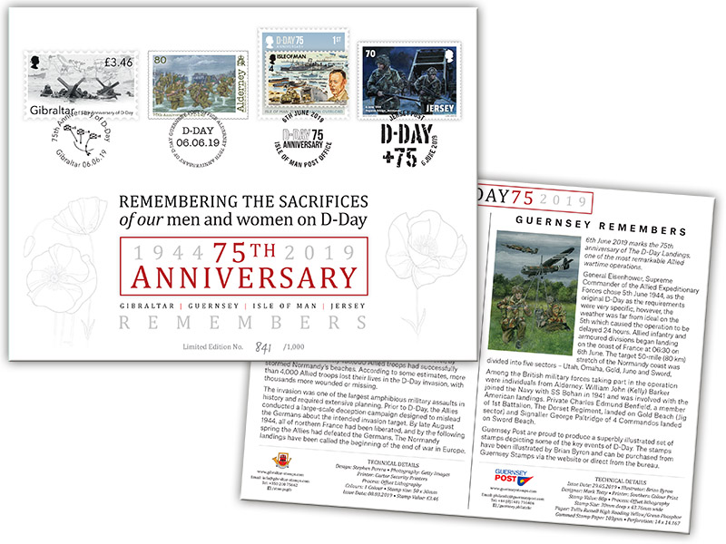 75th D-Day Joint First Day Cover